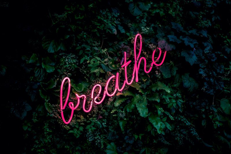 neon breathe sign